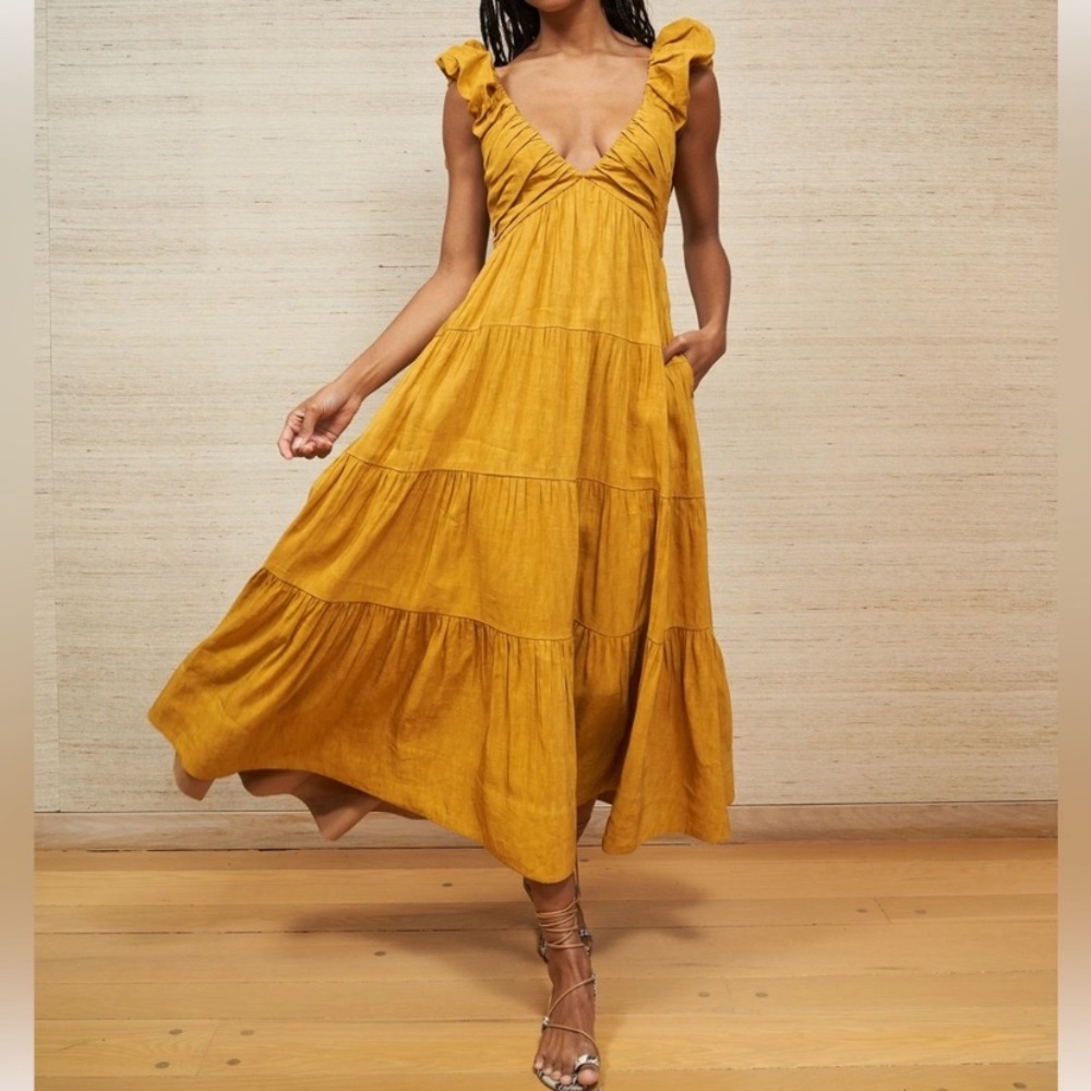 NWT LA LIGNE NYC Anais Dress in DIJON